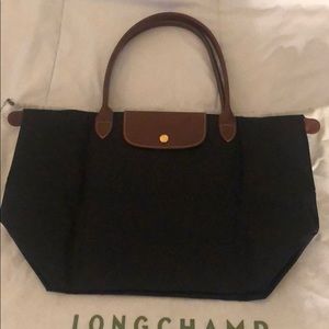 Le Pliage Black Large Shopper Tote